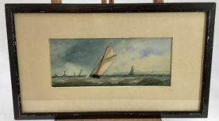 Two 19th century Dutch marine watercolours, framed and glazed