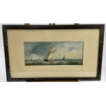 Two 19th century Dutch marine watercolours, framed and glazed