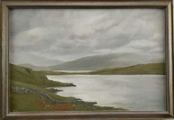English/Scottish School 20th century oil on board - Scottish landscape, monogrammed GPJ and dated '9