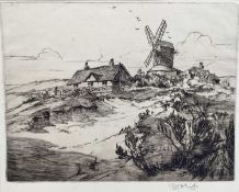 Robert H. Smith, group of six signed black and white etchings to include views of Brixham, Lincoln,