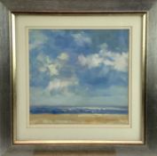 James Hewitt (b. 1934) oil on card - 'Under a Summer Sky', signed, 31cm x 30cm, in glazed frame