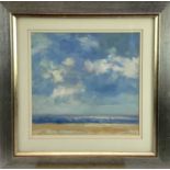 James Hewitt (b. 1934) oil on card - 'Under a Summer Sky', signed, 31cm x 30cm, in glazed frame