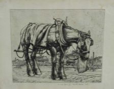 *Robert Sargent Austin 1895-1973 The Trace Horse signed, dated and dedicated in pencil. Etching was