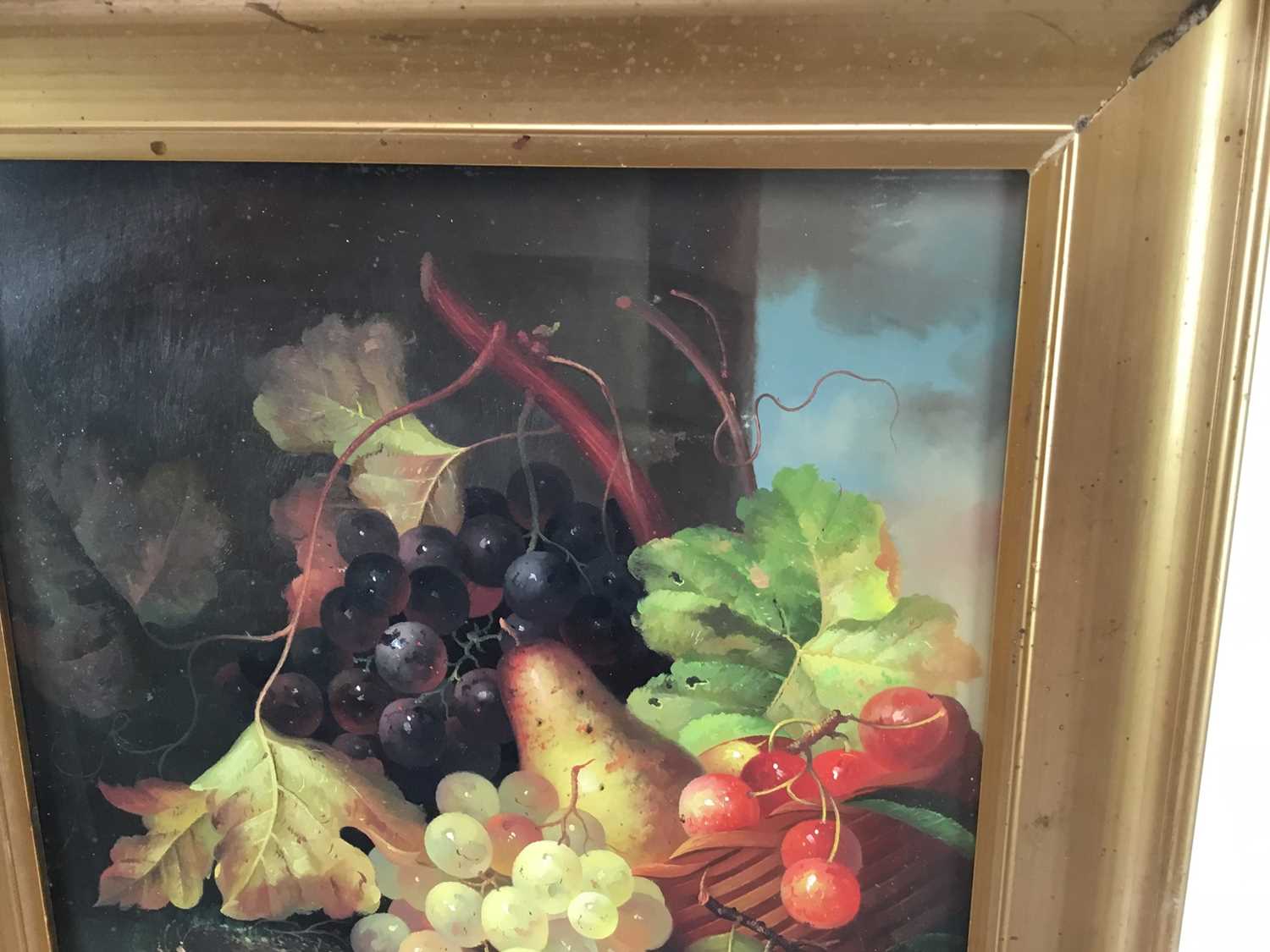 After Edward Ladell oil on board - still life with fruit, signed A. Jemin?, 29cm x 39cm - Image 5 of 8