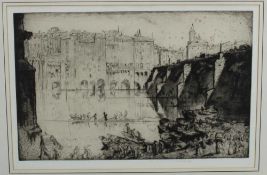 *Sir Frank Brangwyn (1867-1956) etching, 'Albi', signed and dated '26