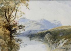 Thomas Miles Richardson (1813-1890) watercolour - Ben Cruachan, Loch Awe, initialled, 23cm x 31cm, i