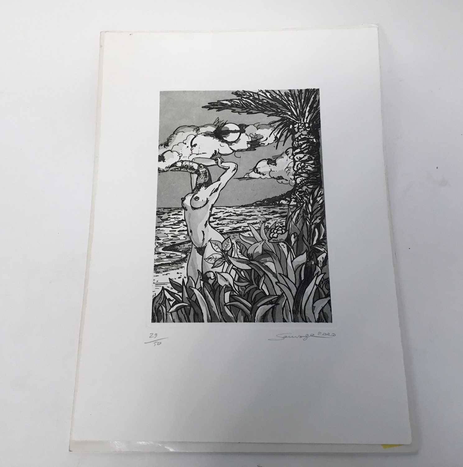 Max Sauvage signed limited edition etching, in folder - Image 8 of 8