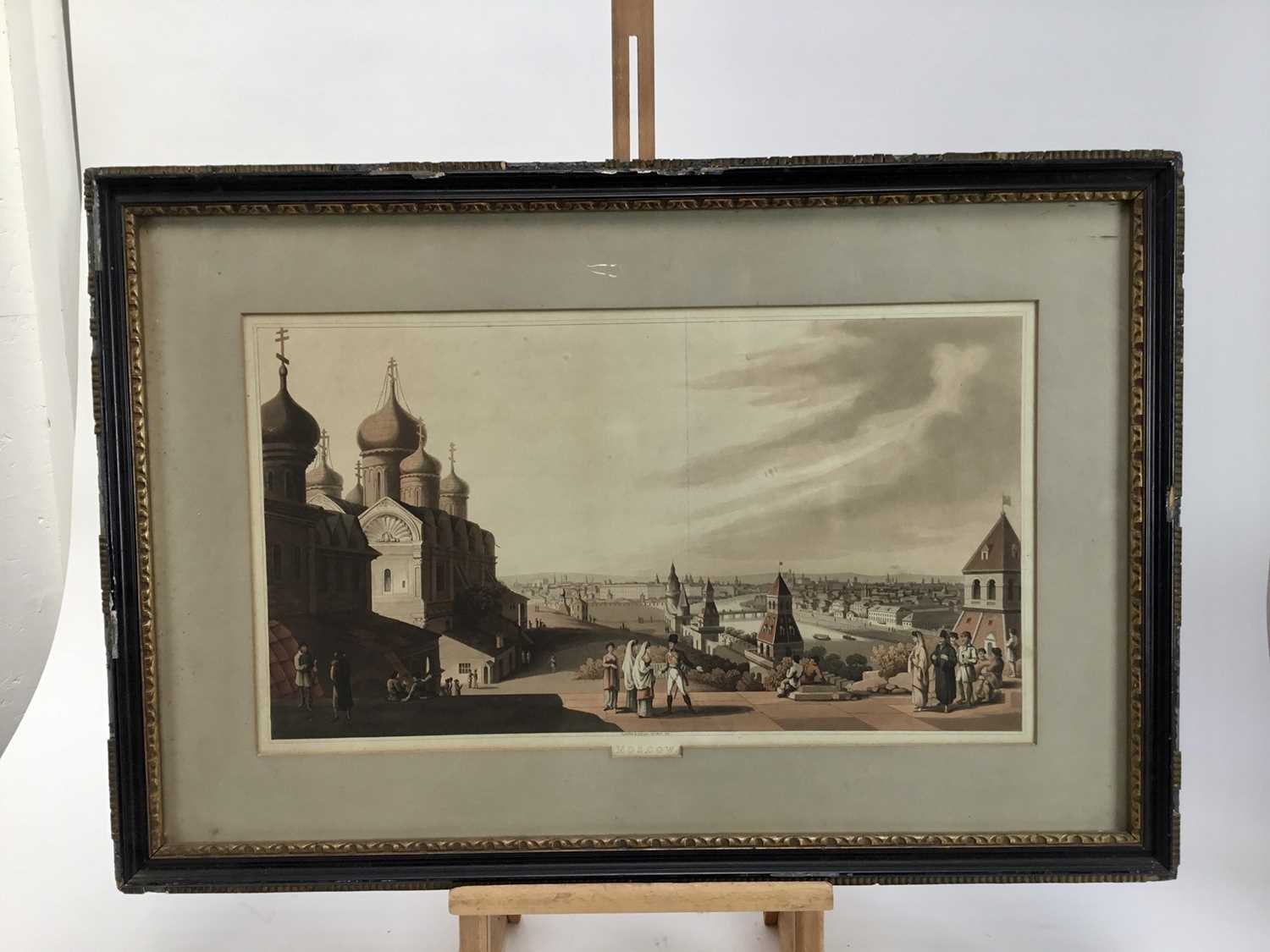 Early 19th century hand coloured aquatint - Moscow, published by R. Bowyer, Pall Mall, 1816, 30cm x - Image 2 of 10