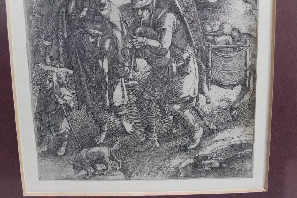 Lucas van Leyden 1484-1533 The Beggars (Eulenspiegel) 1520 or later etching engraving on laid paper - Image 6 of 7