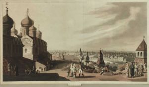 Early 19th century hand coloured aquatint - Moscow, published by R. Bowyer, Pall Mall, 1816, 30cm x