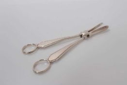 Pair George V silver grape scissors, (Sheffiled 1933), maker Frank Cobb & Co, 8cm long, (3.5oz)