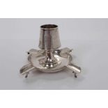 Early 20th century silver combination match holder, striker and ashtray, with engraved military pres