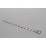 George V silver meat skewer of tapered form, (Chester 1910), maker Barker Brothers, 30cm long, (2.9o