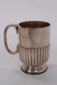 Victorian silver christening mug with fluted decoration, (London 1895), maker William Hutton & Sons