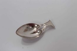 George III silver heart-shaped caddy spoon with reeded handle, Birmingham 1808, Joseph Willmore 6.6