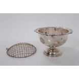 George V silver rose bowl raised on circular pedestal foot, (Birmgham 1924), maker Daniel & Arter, 1