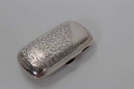 Late Victorian silver coin purse with engraved decoration, (Birmingham 1900), maker Joseph Gloster,