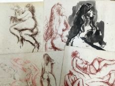 Peter Collins (1923-2001) group of unframed life drawings on paper