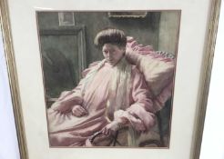 Charles H.H. Burleigh (1875-1956), watercolour portrait of Avril Burleigh