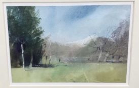 Leslie Charles Worth (1923-2009), watercolour, Oaks Park, Carshalton