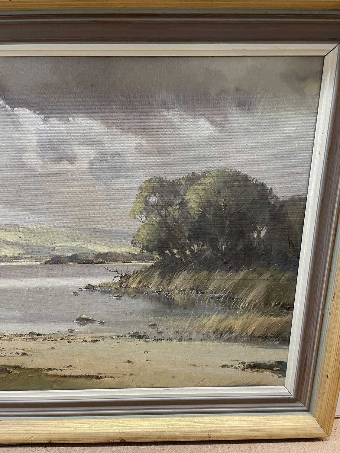 Arthur Wells, 20th century, oil on canvas - Irish Loch, signed framed - Image 5 of 7