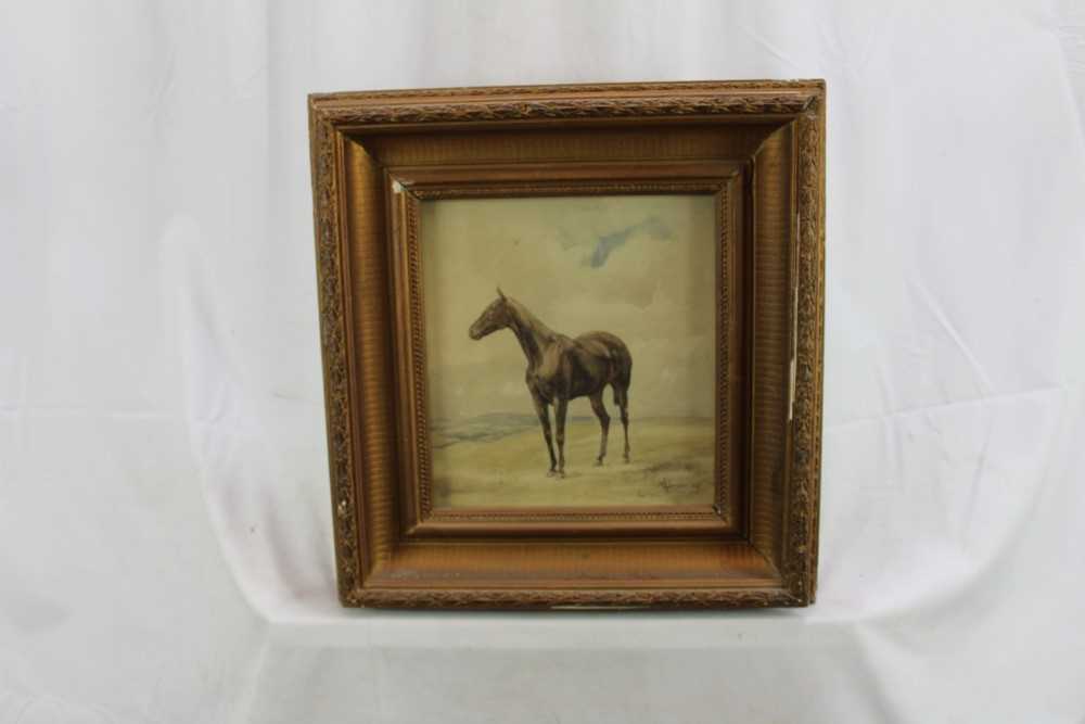 C. T. Bruen, early 20th century, watercolour, horse in a landscape, signed and dated '09, 26cm x 24c - Image 4 of 9