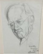 Clare Winsten (1894-1989), pencil portrait of architect Charles Holden