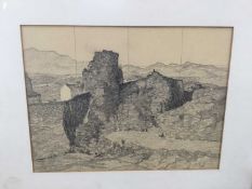 Bertram Nicholls (1883-1974), two pencil sketches, landscapes