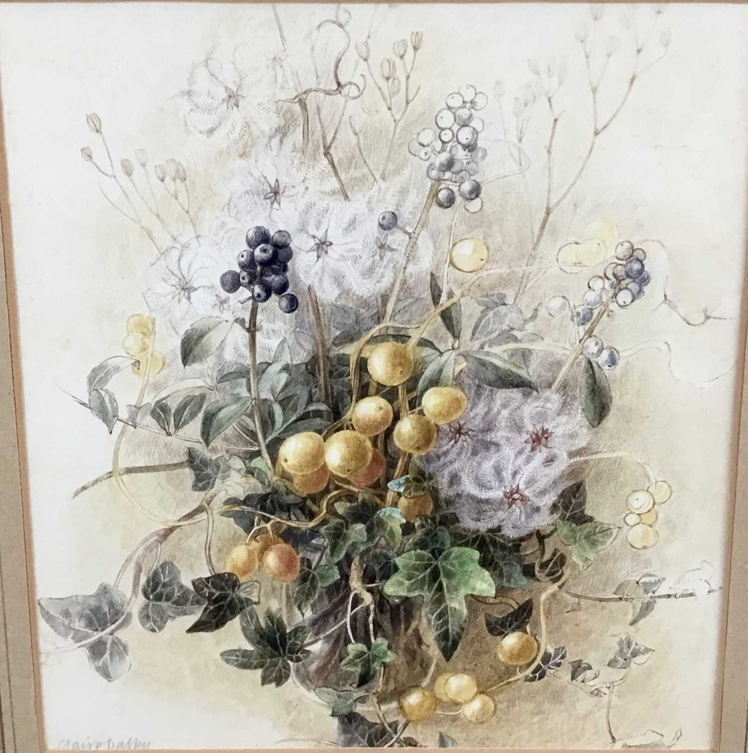 Claire Dalby, contemporary, watercolour - still life, signed, in glazed frame