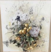 Claire Dalby, contemporary, watercolour - still life, signed, in glazed frame