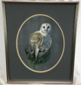 Kenneth Smith, gouache - barn owl