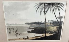 Samuel Daniell (1775-1811) aquatint, exotic harbour