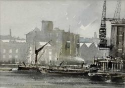 David Osborne (contemporary), watercolour - Butler's Wharf