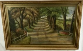 E Watkinson oil - Country lane, signed and dated 1940 and another (2 works).