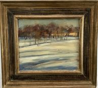 Elizabeth Parsons (b. 1953), oil on canvas, Clapham Common, signed, titled to label verso, 28 x 35cm