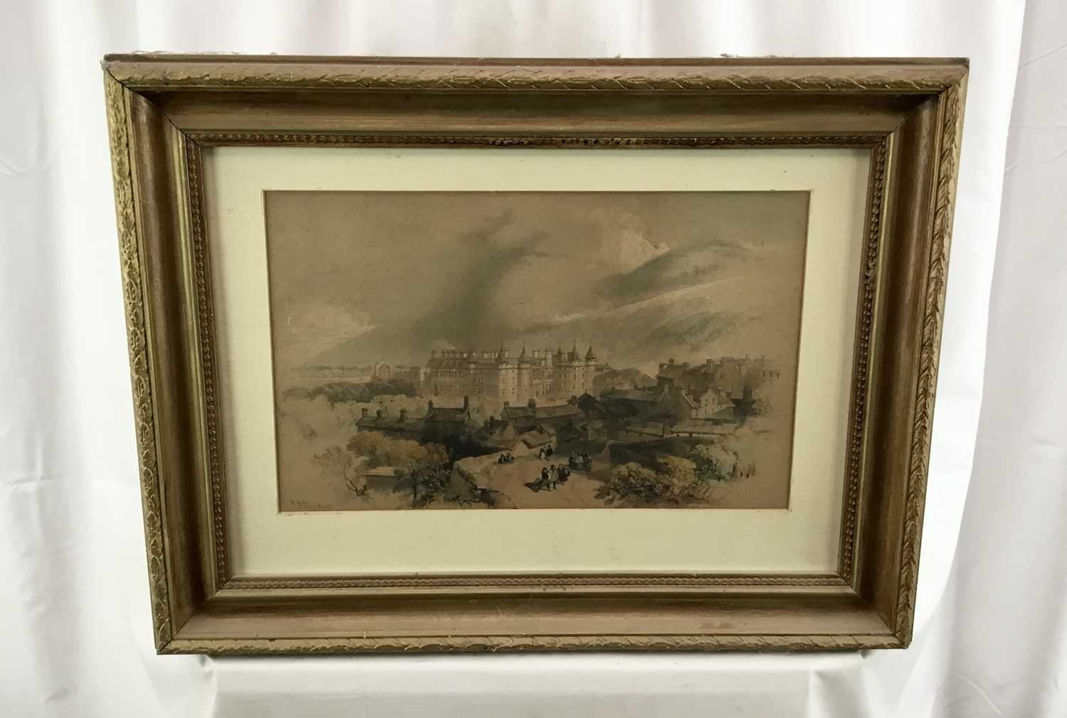 James Duffield Harding (1798-1863) coloured lithograph - The Palace of Holyrood, 27cm x 42cm, in gla - Image 2 of 9