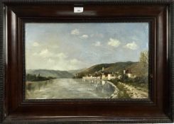 Ernst Dargen, (1866-1929),German lake, signed, framed