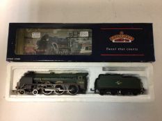 Bachmann OO gauge V2 60800 green 31-550, N Class 1406 SR with slope sided tender 32-160, Lord Nelson