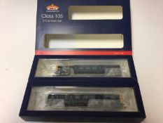 Bachmann OO gauge Class 105 two car DMU BR blue and yellow end 31-325 boxed