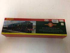 Hornby OO gauge Clan line BR Merchant Navy Class 4-6-2 locomotive 35028, R2169, plus BR 0-4-0T Indus