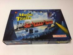 Fleischmann OO gauge boxed Magic Train set with 2020 "Zilly" locomotive and two carriages, plus oval