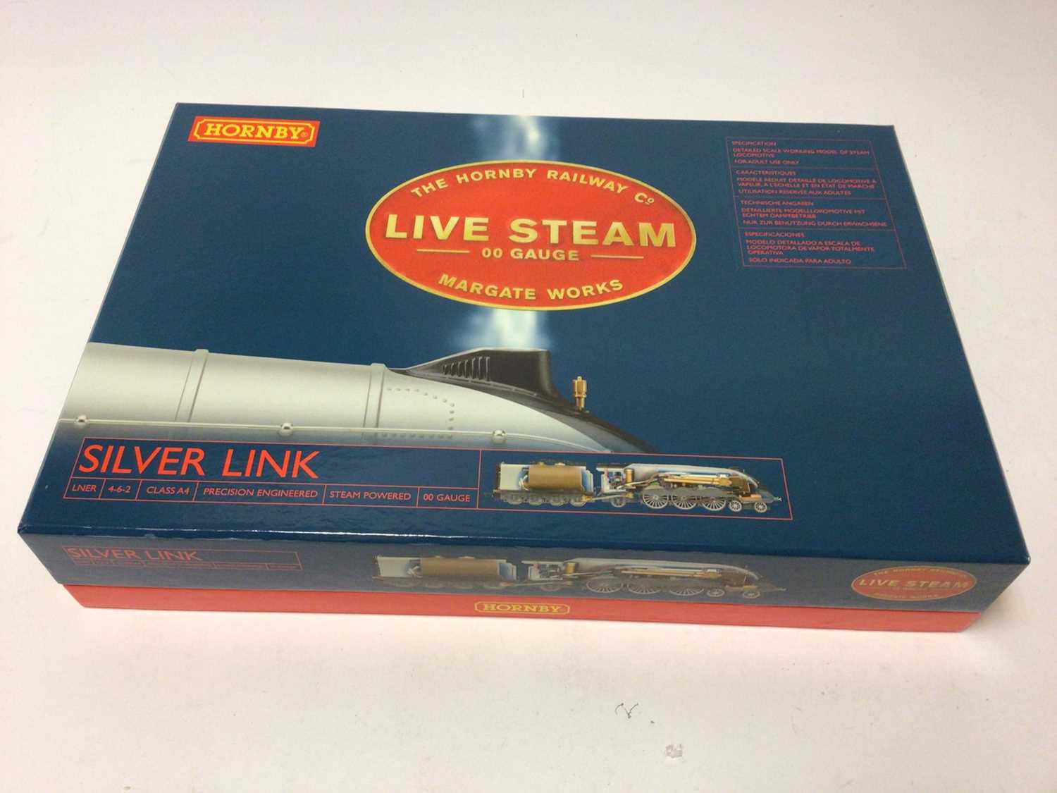 Hornby OO gauge 4-6-2 Class A4 precision engineered LNER Mallard "Silver Link" live steam powered lo