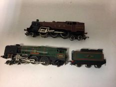selection of unboxed locomotives including Wrenn W2219 2-6-4T Class 4MT tank in LMS maroon and Wrenn