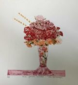 Sue Kavanagh, contemporary, group of 6 signed limited edition coloured etchings - still life and lan