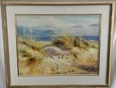 Graham Painter (1947-2007), watercolour - Walberswick Dunes, signed, 55cm x 72cm, in glazed frame