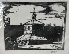 Douglas Pittuck (1911-1993) woodcut print, and another