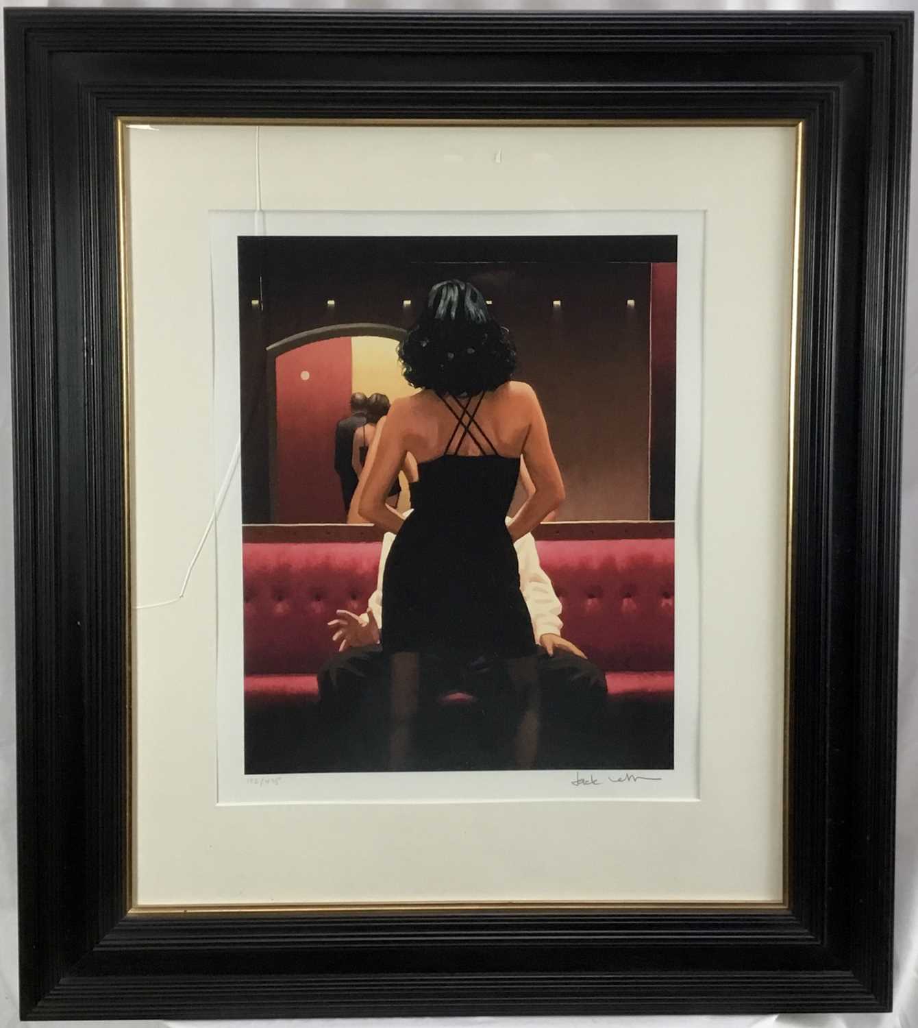 Jack Vettriano - signed limited edition colour print in glazed frame- 'Private Dancer', purchased fr