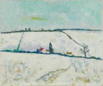 *John Hanbury Pawle (1915-2010) oil on canvas - winter landscape, signed, 61cm x 51cm, unframed