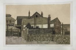 Valerie Thornton (1931-1991) signed limited edition etching and aquatint - 'Old Houses, Maidenburgh