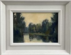 James Hewitt (b. 1934) two works, oil on board - both entitled ‘Summer Water’, signed and titled ve